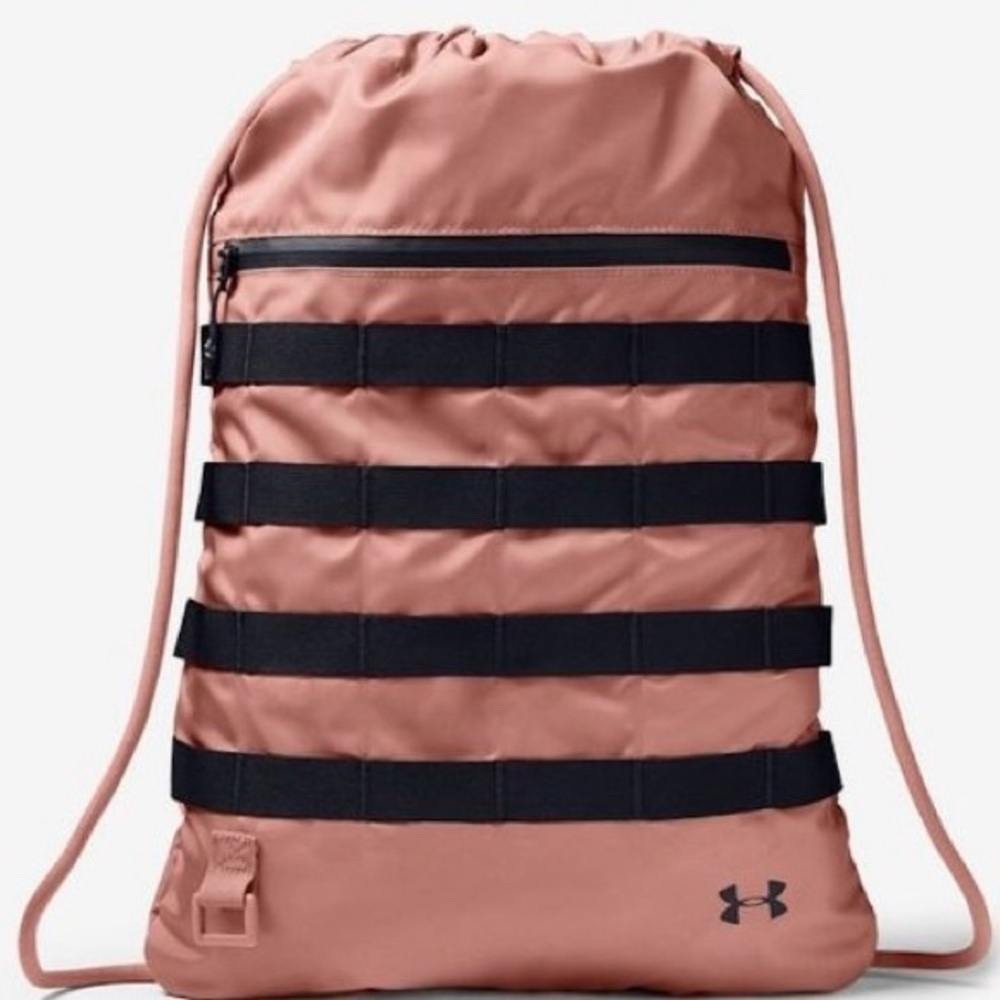 Under Armour Coral and Black Drawstring Backpack